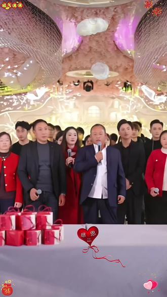 #上热门 风少爷的爸爸很有才👍🏻难怪风少这么优秀,原来是有父亲的基因,一句话懂得都懂,喉咙都哽咽了,三妹也是偷偷的抹泪,多少人感动流涕#风少爷#棉花糖#唐三妹#婚礼现场