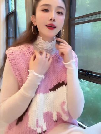 洋洋优选-2025秋新款木耳边半高领双层网纱长袖内搭打底衫YY71911#打底衫 #内搭 #马甲 #穿搭 #氛围感穿搭