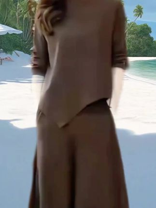 休闲时尚套装女2025年春秋新款洋气减龄宽松显瘦大码阔腿裤两件套