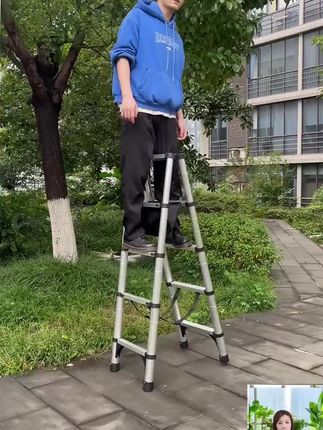 #梯子 #人字梯 #竹节梯 #伸缩折叠人字梯 #伸缩梯