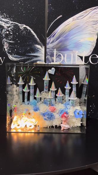 #有钱花城堡 #手工diy #生日礼物手工制作 许你一座梦幻城堡,让你做被守护的小公主