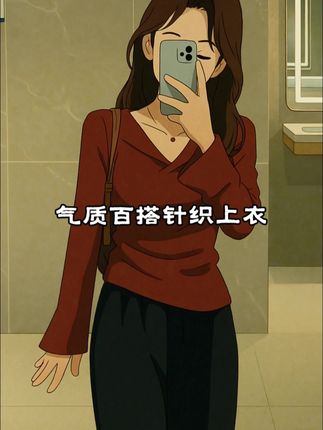 #韩系穿搭 #针织衫 #长袖t恤 #洋气减龄 #气质显瘦