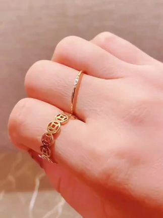 个性钱多多来财戒指💍开口可调节 钛钢戒指 网红时尚轻奢素圈男女戒指个性气质百搭高级感食指指环 #热点  #精美饰品  #钱多多  #戒指  #寓意美好  @DOU+小助手 @抖加🔥上热门🔥dou+🔥热点宝