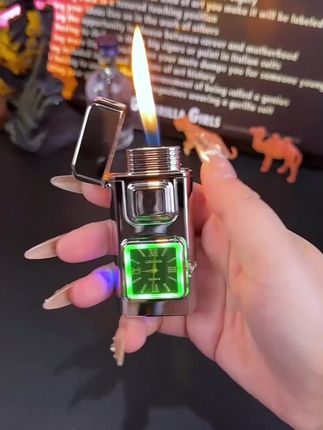 真表盘声控智能LED灯可视化燃料仓双火焰切换新款男士打火机#好物推荐🔥 #好东西一起分享 #打火机 #打火机推荐