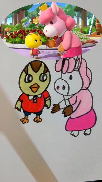 萌鸡小队简笔画#简笔画 #创意儿童画 #动画