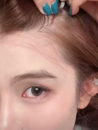 虞书欣Jennie同款圆形金属发扣刘海发夹女前额侧边夹水钻发卡头饰#韩系发型 #发饰#发饰发夹 #高颅顶 #发饰头饰真的很加分