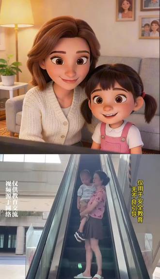 自动扶梯停住不动怎么办 #儿童安全 #安全教育 #安全意识 #儿童安全教育 #安全出行