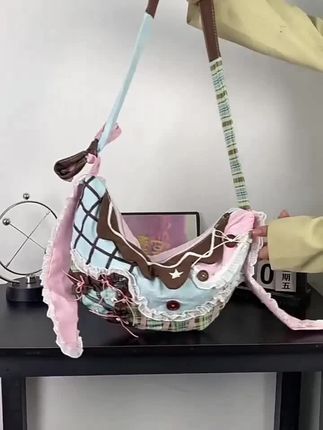 新中式手工复古饺子帆布包#包包推荐 #饺子包#帆布包