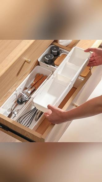 抽屉收纳盒分隔整理盒可伸缩内置分格储物盒分类杂物收纳盒 抽屉秒变整齐,找物不翻车! #收纳整理 #收纳盒 #抽屉收纳 #可伸缩 #家居收纳