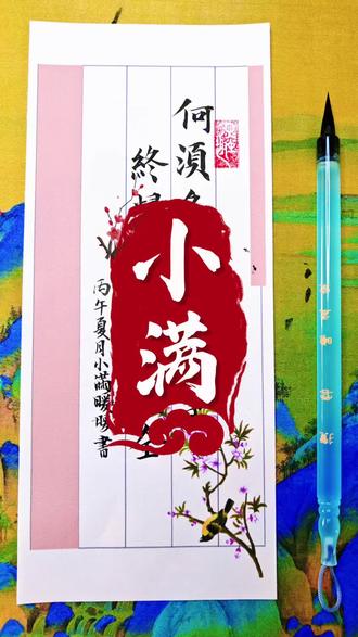小满胜万全#国学#书法#小楷#写字是一种生活