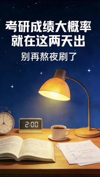 考研成绩大概率这两天出炉!别再焦虑熬夜刷手机了,快点击视频查收查分攻略与后续安排,助你从容应对!#考研成绩查询 #考研复试 #考研查分 #考研上岸 #考研