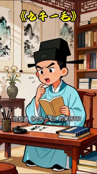每天阅读一个成语故事 第62篇:《牛就一毛》比喻微不足道。这个故事告诉我们:九牛一毛形容数量极少、微不足道。我们要明白自己在世界中的位置,也不要轻视自己,要像司马迁一样为了目标努力坚持。#成语 #小故事大道理 #儿童睡前故事 #寓言故事 #绘本故事