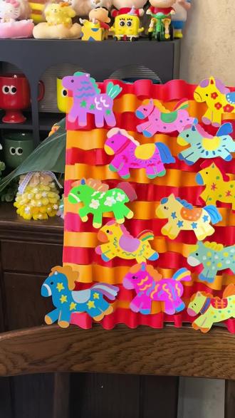 马年装饰画 万马奔腾#diy手工作品 #创作者中心 #创作灵感 #手工diy #手工