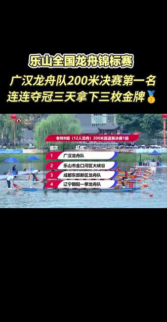 2026.5.10 龙腾小西湖 奋楫五通桥
🎉热烈祝贺广汉龙舟队在乐山全国锦标赛200米,劈波斩浪、驰骋赛场,凭扎实的实力斩获第三枚冠军🥇为家乡争光添彩!现场氛围浓厚的拉拉队非常给力✊️#赛场的刺激与拼搏#龙舟精神