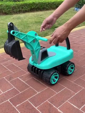 可坐人儿童挖掘机,2-6岁玩具挖沙工程车特大号仿真挖土机##挖掘机玩具可坐人 #挖掘机 #每个孩子都有一个挖机梦 #儿童时光