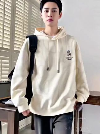 玛斯柏连帽卫衣男士春秋季休闲潮牌百搭宽松男生复古美式街头衣服#时尚穿搭 #卫衣 #连帽卫衣 #穿搭