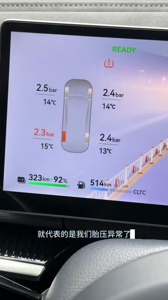 胎压灯亮了,请其实充气#新能源电动汽车 #用车小技巧 #实车驾驶体验 #用车技巧 #岚图梦想家