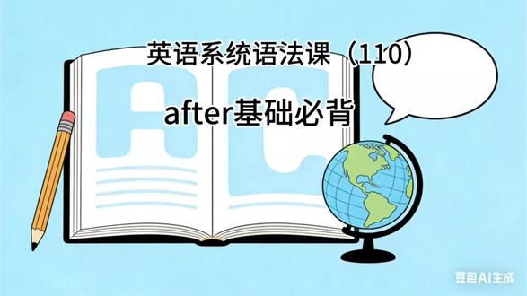 #初中英语语法 after基础必背,初中高中必考的三类搭配#创作者中心