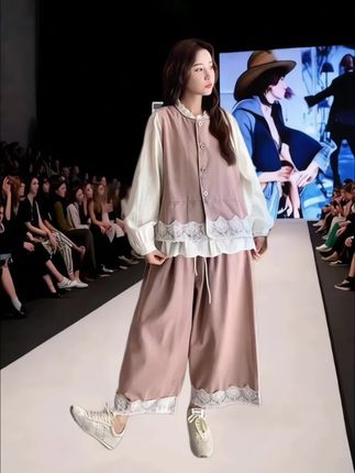 2025春秋这套粉色三件套太戳少女心了!牛仔马甲甜酷带点盐系,蕾丝衬衫透点温柔,阔腿裤显瘦不挑腿型。盐甜平衡得刚好,搭小白鞋是元气学妹,配短靴变拽姐,春秋单穿叠穿都可。小众设计不撞款,谁穿都自带吸睛感,闭眼入不踩雷~#优雅气质 #高级感穿搭 #穿出高级感 #引领时尚潮流 #穿出不一样的风格 @DOU+小助手 @DOU+上热门