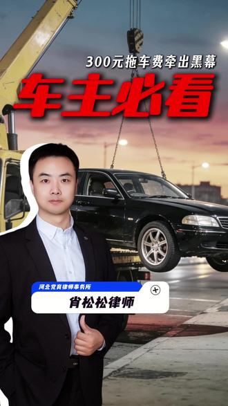 300元拖车费牵出黑幕,车主必看! #抖来普法2026 #河北律师 #拖车费