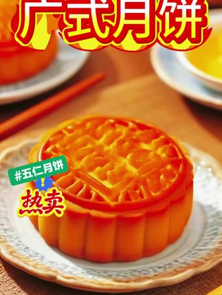 广式五仁月饼!满馅坚果咬开爆香,老手艺熬的甜润,饼皮薄到透光,一刀切下去,杏仁、橄榄仁、芝麻粒全冒出来!慢火熬的糖馅裹着果仁香,咬开先是绵甜,接着坚果脆劲炸开,油润不噎人。每口都是实打实的料,中秋咬这口,才算尝到团圆的厚重味!#五仁月饼