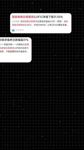 国投瑞银白银LOF暴跌30%? 背后的真相,并不是基金吃相难看,而且国内外白银价格背离。