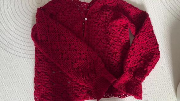 沙野镂空罩衫编织视频教程【上集】