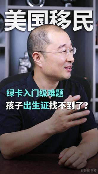 绿卡申请孩子移民,出生证丢了也能办!爸妈别慌,两步搞定 #美国移民 #美国绿卡