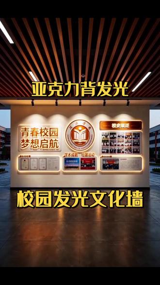 校园发光文化墙(可落地实操) #亚克力 #PVC #发光文化墙 #广告加工厂 #文化墙制作