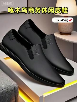 #男士真皮皮鞋 #皮鞋男 #皮鞋男士 #一脚蹬皮鞋男 #夏季皮鞋男