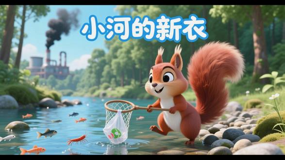 小问问讲故事 《小河的新衣》 #启蒙教育 #童话故事