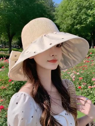 #时尚遮阳帽#百搭防晒帽#太阳帽#夏天遮阳帽#大帽檐遮阳帽
