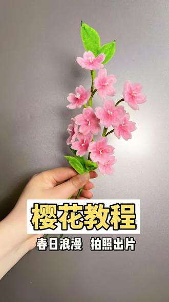 10分钟搞定!扭扭棒樱花教程,春日感满满。 #扭扭棒樱花教程 #扭扭棒教程 #樱花教程 #手工DIY #春日樱花