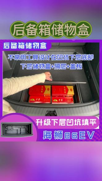 汽车后备箱储物盒 比亚迪海狮06EV/DM后备箱储物盒升级填平隐形收纳盒尾箱内饰改装#后备箱储物盒 #比亚迪配件 #尾箱收纳 #汽车内饰 #汽车内饰改装