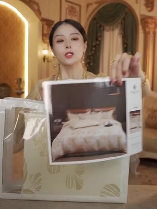 欧式轻奢贡缎提花四件套高端丝滑床品--春色满园【试睡30天】#我要上热门 @DOU+小助手