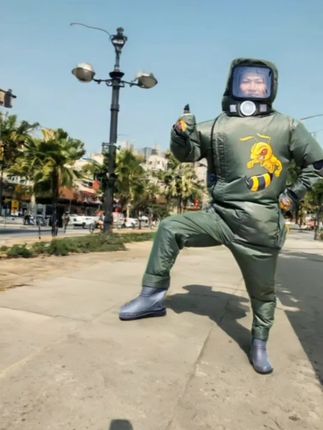 9层充气款马蜂防护服透气防刺轻便全套马蜂服红娘虎头胡蜂防蜂服