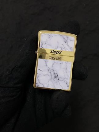 珐琅彩白色大理石纹#zippo打火机 #送男生礼物