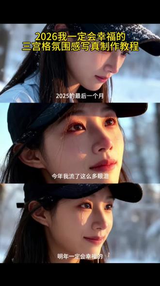 #2026我一定会幸福的三宫格氛围感写真照制作教程。#2026我一定会幸福的三宫格氛围感写真 #2026我一定会幸福的照片制作教程 我一定会幸福的制作口令 2025最后一个月的感悟 2025最后一个月ai制作流泪 明年一定会幸福特效教程 #豆包ai #豆包P图已经nextlevel了 明年一定会幸福ai特效 2025最后一个月的期待 2025最后一个月的回忆 如何面对幸福后的痛苦