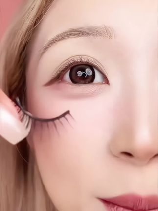自粘假睫毛,无需胶水,重复使用,#睫毛 #美睫分享
