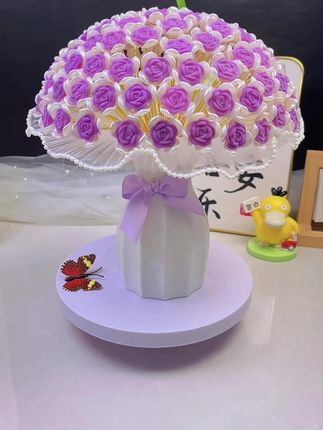 10秒钟教会你,漂亮的玫瑰花,浪漫紫色🌹#手工diy #玫瑰花#一束花的仪式感 #家居摆件#快来试试吧