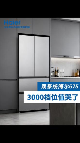 法式大容量冰箱,还是双系统,才3千+#海尔575#双系统冰箱#618#法式冰箱