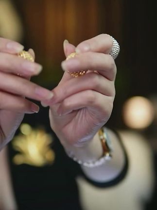 铜合金耳饰 【落日熔金】重工版博主同款高级复古百搭耳钉。