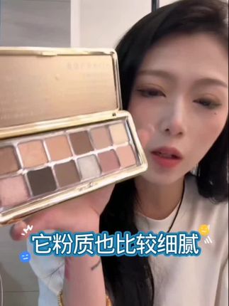 洛佩托多功能12色眼影盘ins超火珠光防水水泥盘爆闪大地冷茶棕色#12色眼影盘 #珠光哑光 #大地色眼影#多功能眼影#美妆