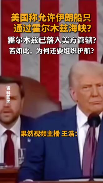 美方称“允许伊朗船只通过霍尔木兹海峡”?