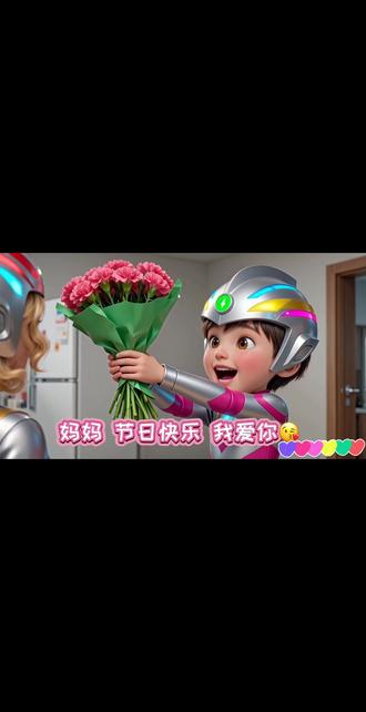 🎀超人妈妈👩🏻节日快乐💐我爱你😘#奥特曼卡通动画 #母亲节 ˗ˋˏᰔᩚˎˊ˗ #超人#儿童动画