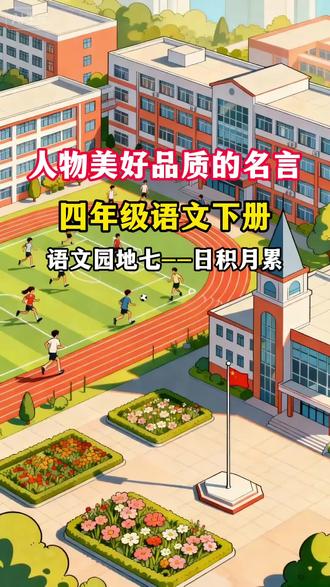 四年级下册 第七单元 语文园地七 人物美好品质的名言 背诵默写 跟着视频学语文 赶紧学起来吧#四年级语文下册 #跟着课本去旅行 #课本朗读 #知识分享 #原创视频