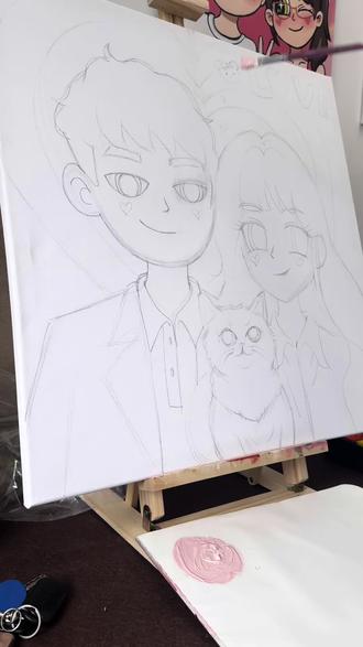 定格让幸福具象化.#绘画过程 #星蝶风