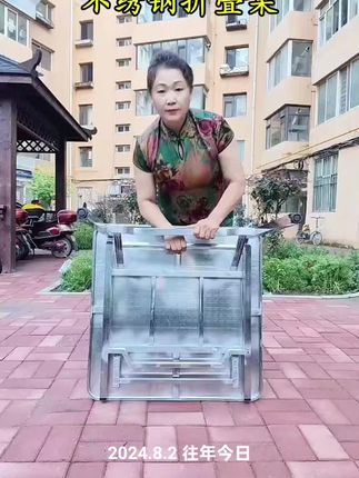不锈钢折叠桌子便携式烧烤桌户外摆摊商用夜市出摊方桌正方形餐桌@抖音电商