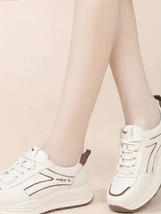 红蜻蜓女鞋百搭2025新款网面透气运动鞋女厚底增高防滑品牌旅游鞋