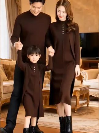 恒源祥集团彩羊秋冬女中长款2024新款洋气半高领内搭毛衣连衣裙子#出街穿搭 #时髦穿搭 #女装时尚穿搭